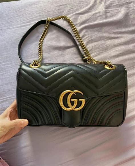 gucci marmont 26cm review|Gucci Marmont suede bag.